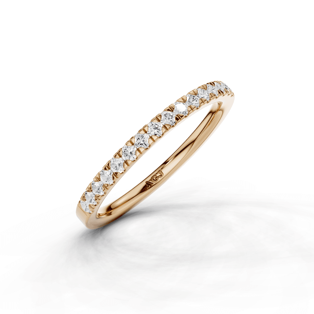 Diamond Micro Set Straight 2.2mm Band 40% Coverage