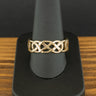 9ct Yellow Gold Celtic Knot Band Ring Size Y 3.4g