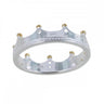 Sterling Silver and Gold Plated Detailed Crown Ring
