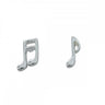 Sterling Silver Music Notes Stud Earrings