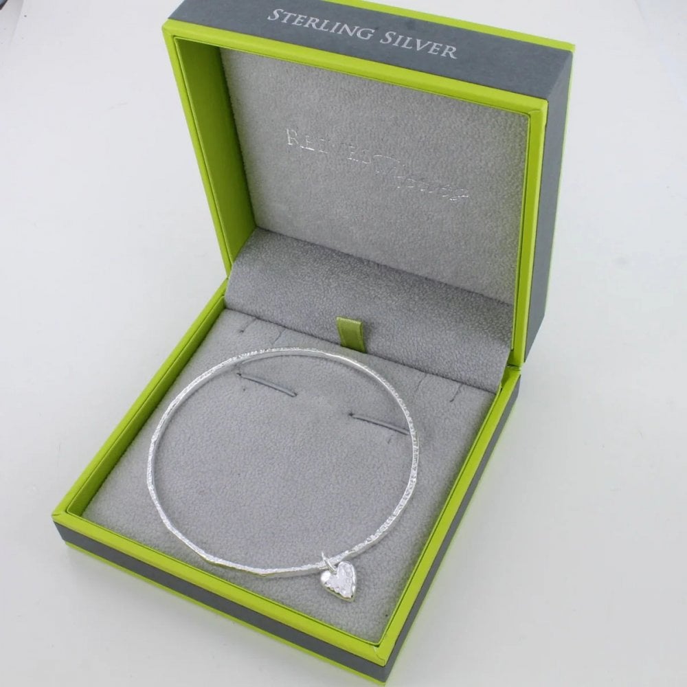Sterling Silver Melting Heart Charm Bracelet