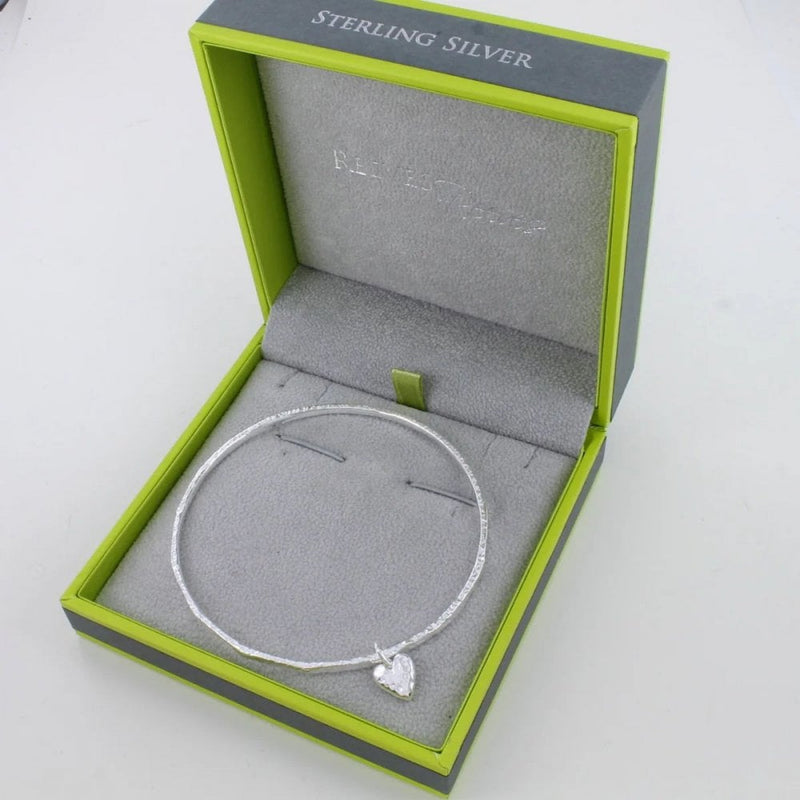 Sterling Silver Melting Heart Charm Bracelet