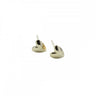 Sterling Silver Gold Plated Devotion Heart Stud Earrings