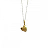 Sterling Silver Gold Plated Devotion Heart Necklace