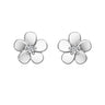 9ct Gold Diamond Flower Studs