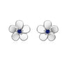 9ct Gold Sapphire Flower Studs