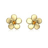 9ct Gold Citrine Flower Studs