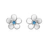 9ct Gold Topaz Flower Studs