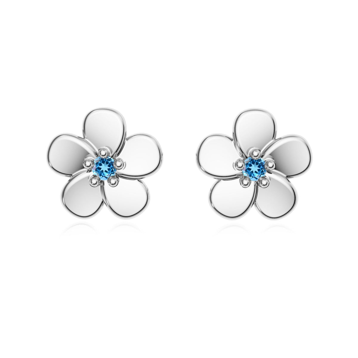 9ct Gold Topaz Flower Studs