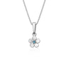 9ct Gold Topaz Flower Pendant Necklace