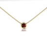 Garnet Rubover Set Necklace