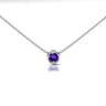 Amethyst Rubover Set Necklace