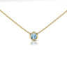 Aquamarine Rubover Set Necklace