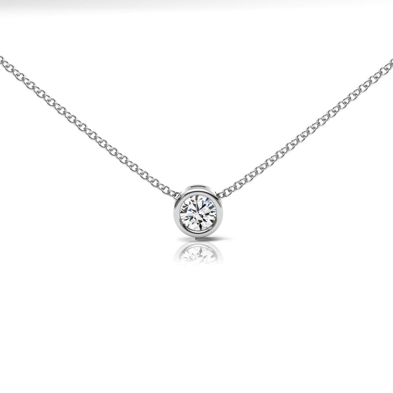Lab Diamond Rubover Set Necklace