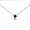 Lab Ruby Rubover Set Necklace