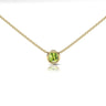 Peridot Rubover Set Necklace