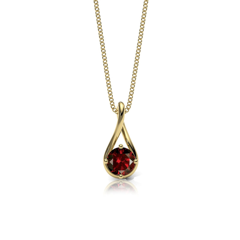 Garnet Twist Necklace
