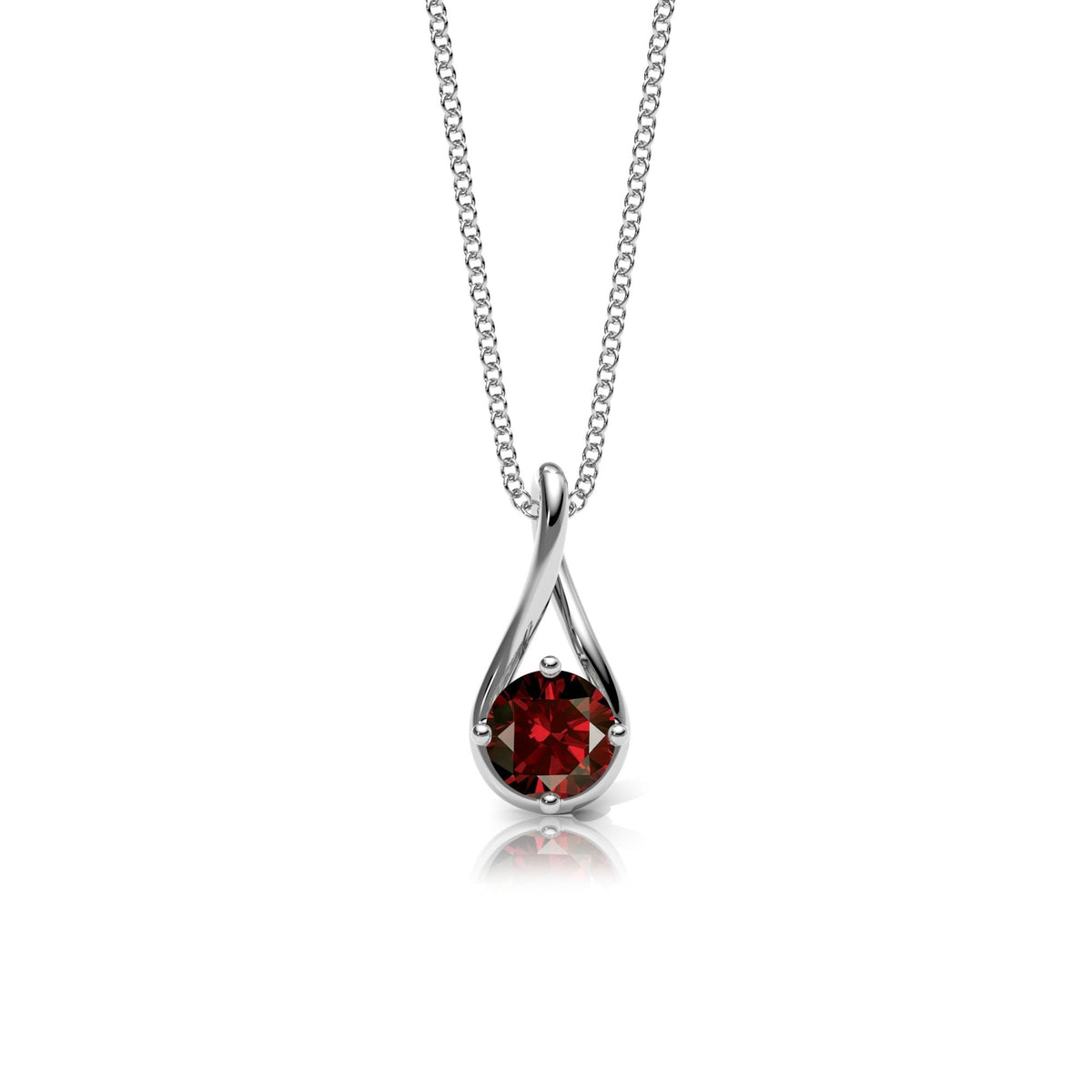 Garnet Twist Necklace