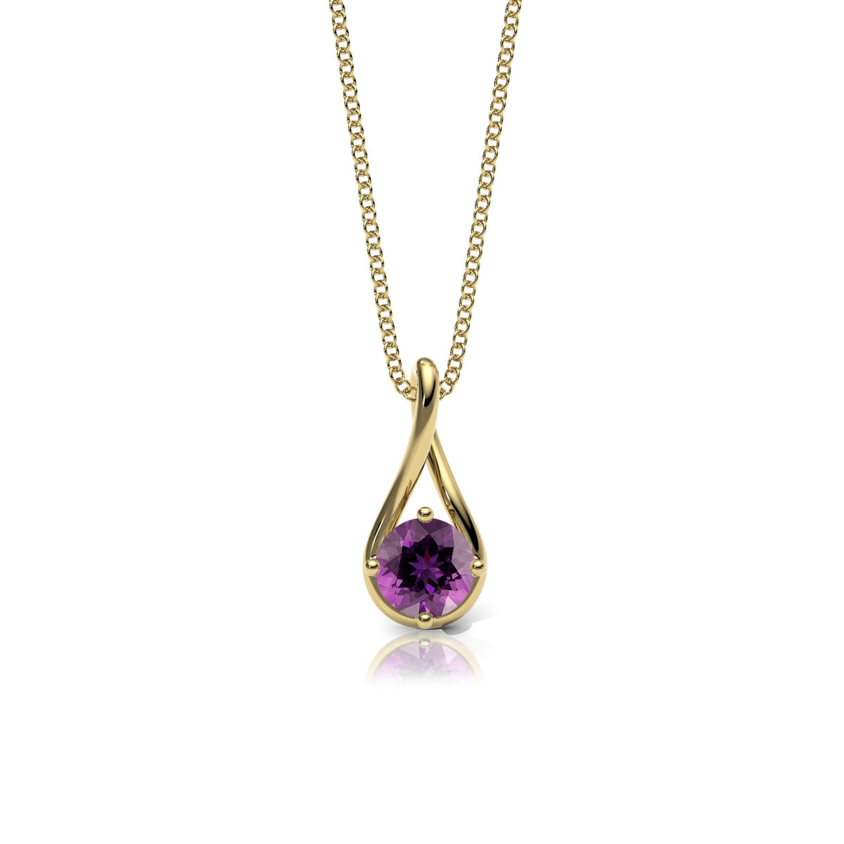 Amethyst Twist Necklace