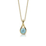 Lab Aquamarine Twist Necklace
