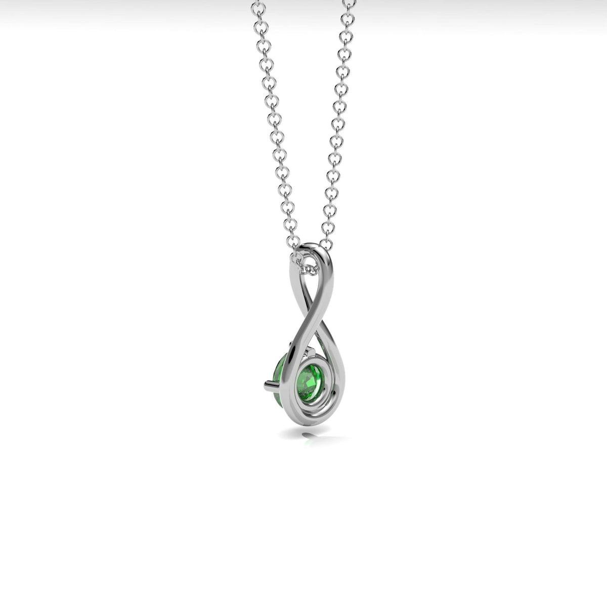 Lab Emerald Twist Necklace