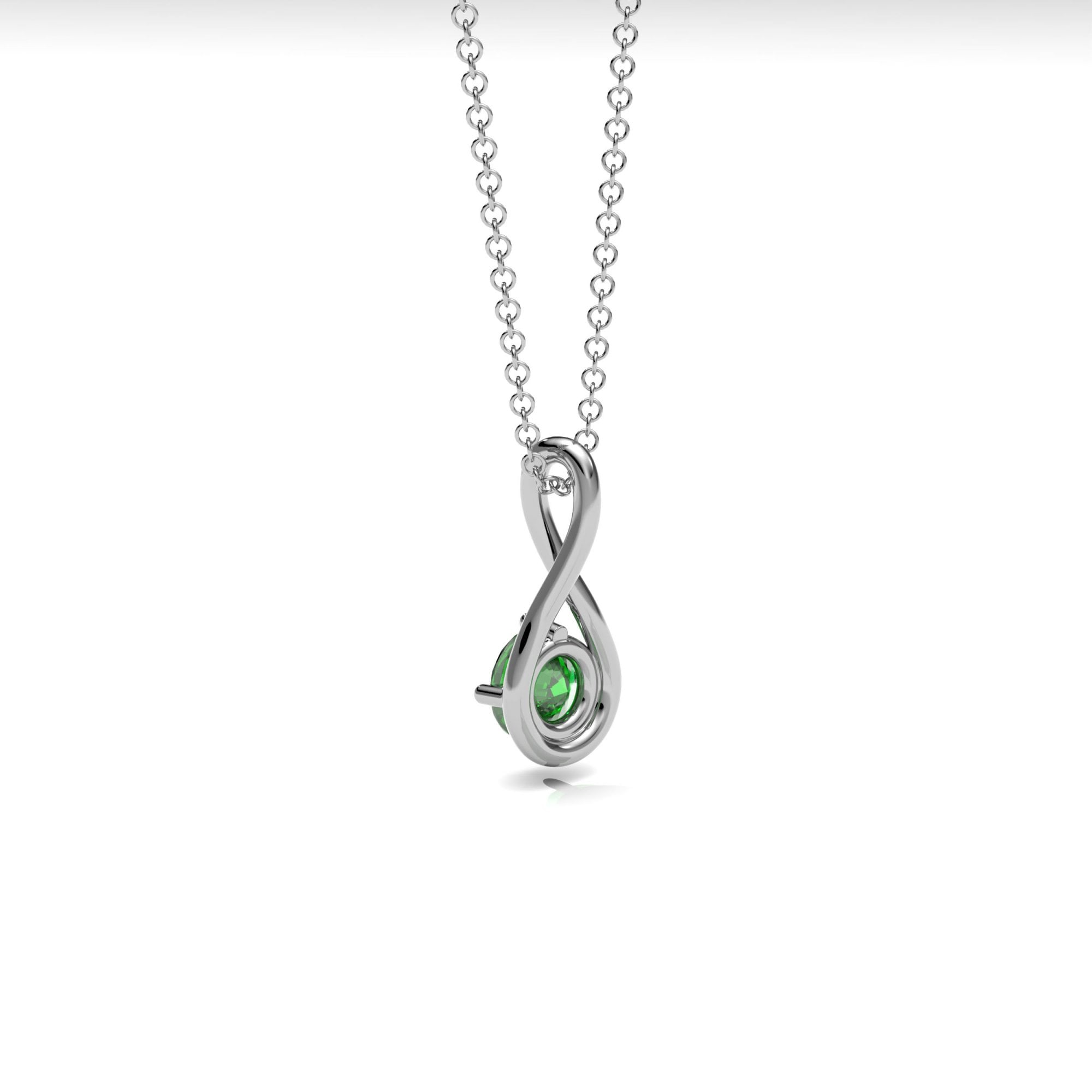 Lab Emerald Twist Necklace