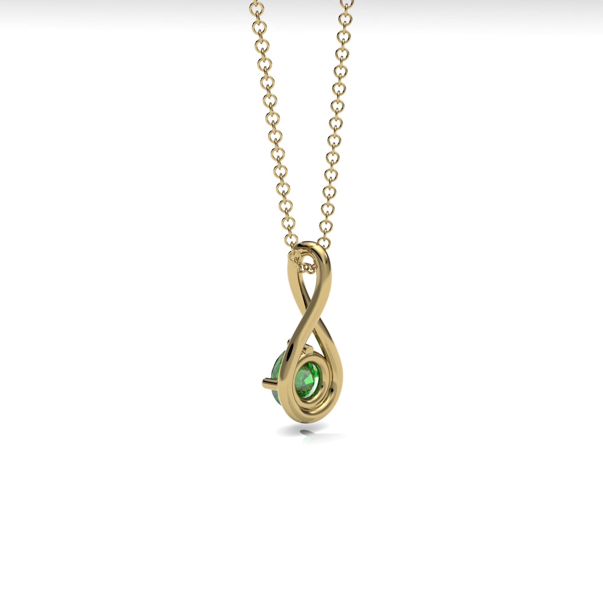 Lab Emerald Twist Necklace