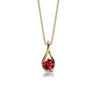 Lab Ruby Twist Necklace