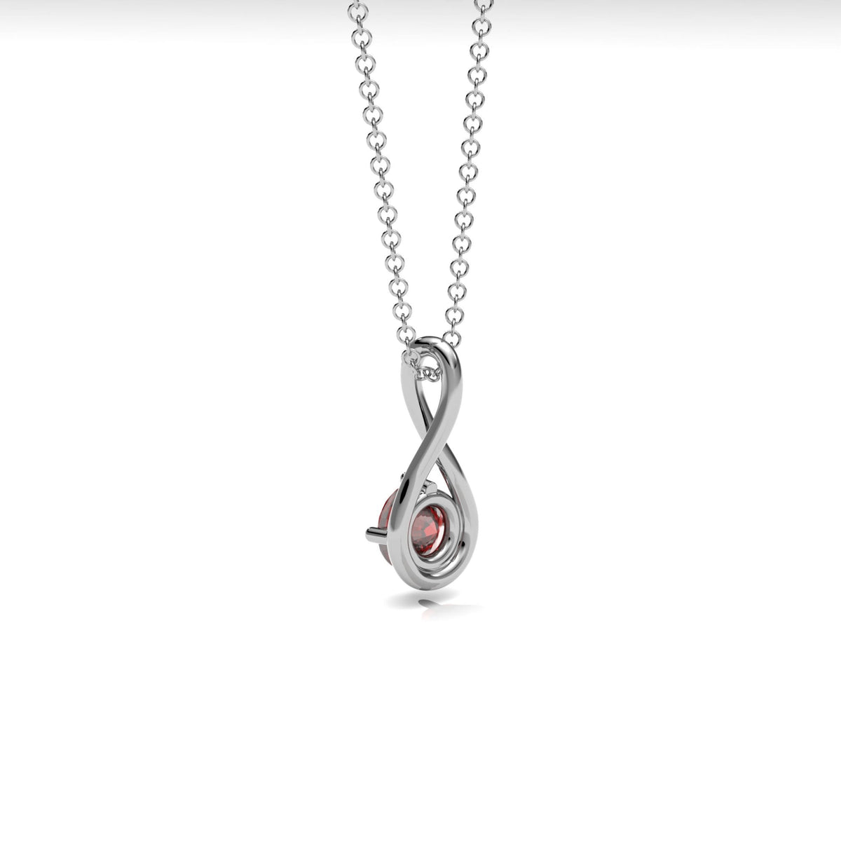 Lab Ruby Twist Necklace