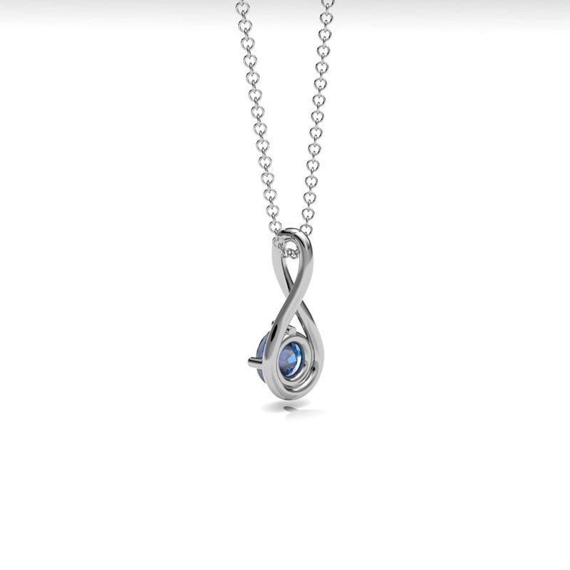 Lab Grown Sapphire Twist Necklace