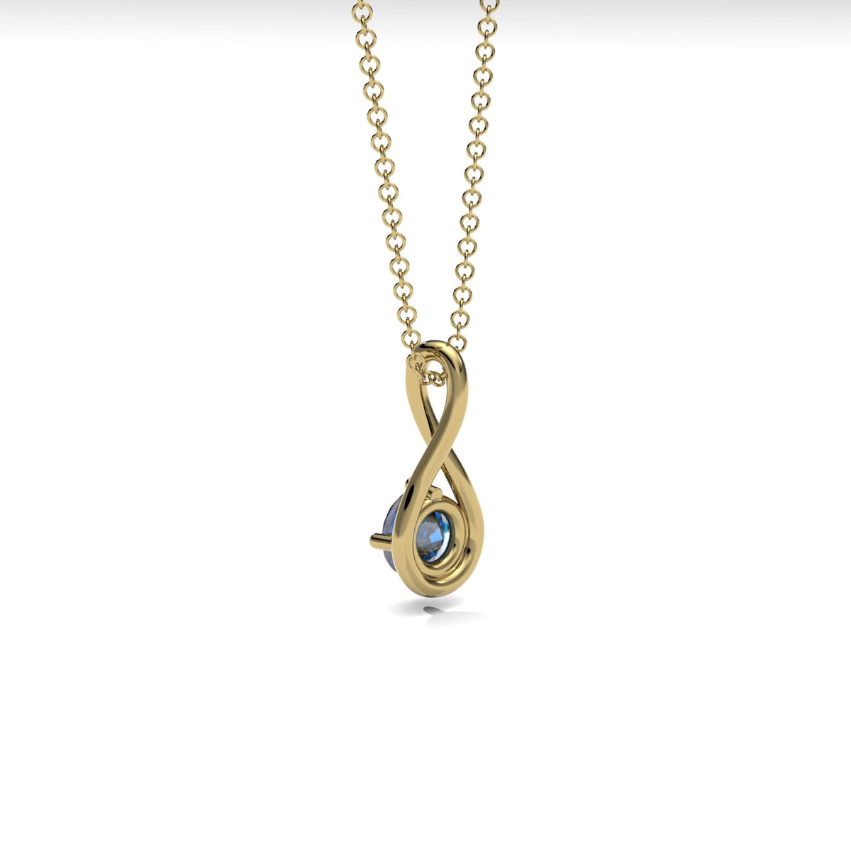 Lab Grown Sapphire Twist Necklace