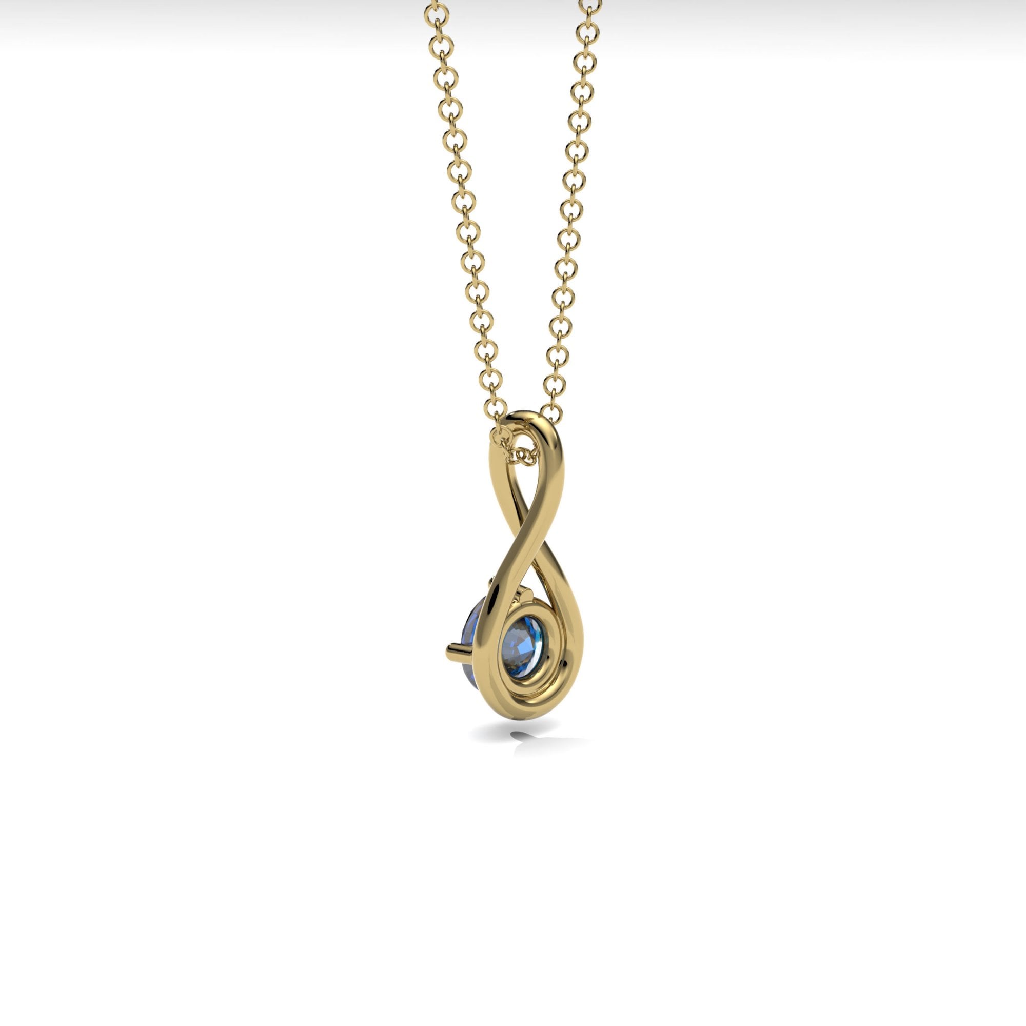 Lab Grown Sapphire Twist Necklace