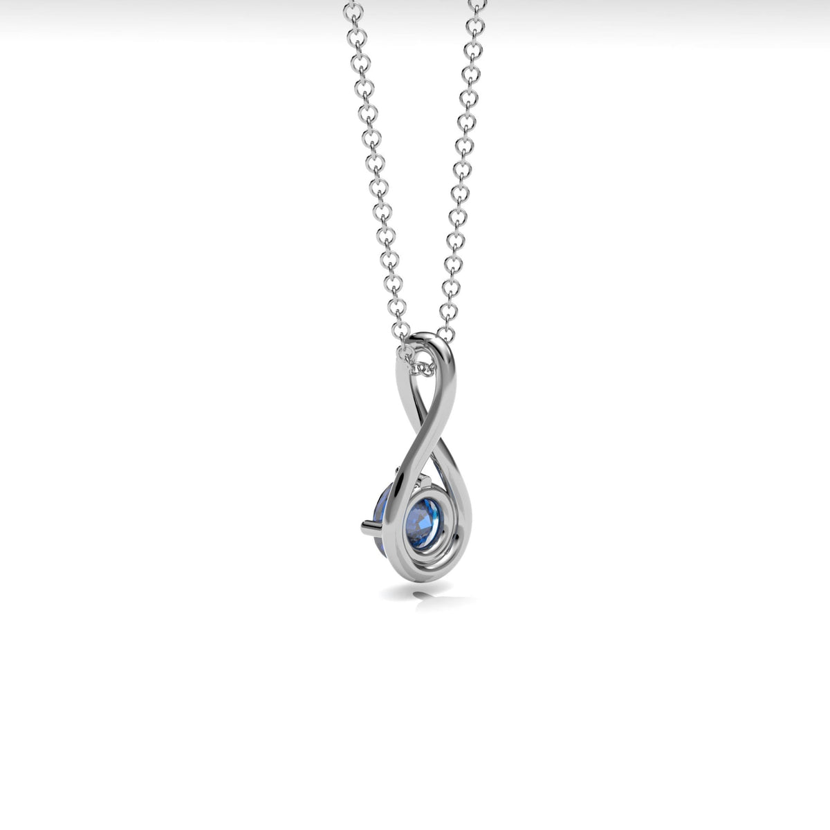 Lab Grown Sapphire Twist Necklace