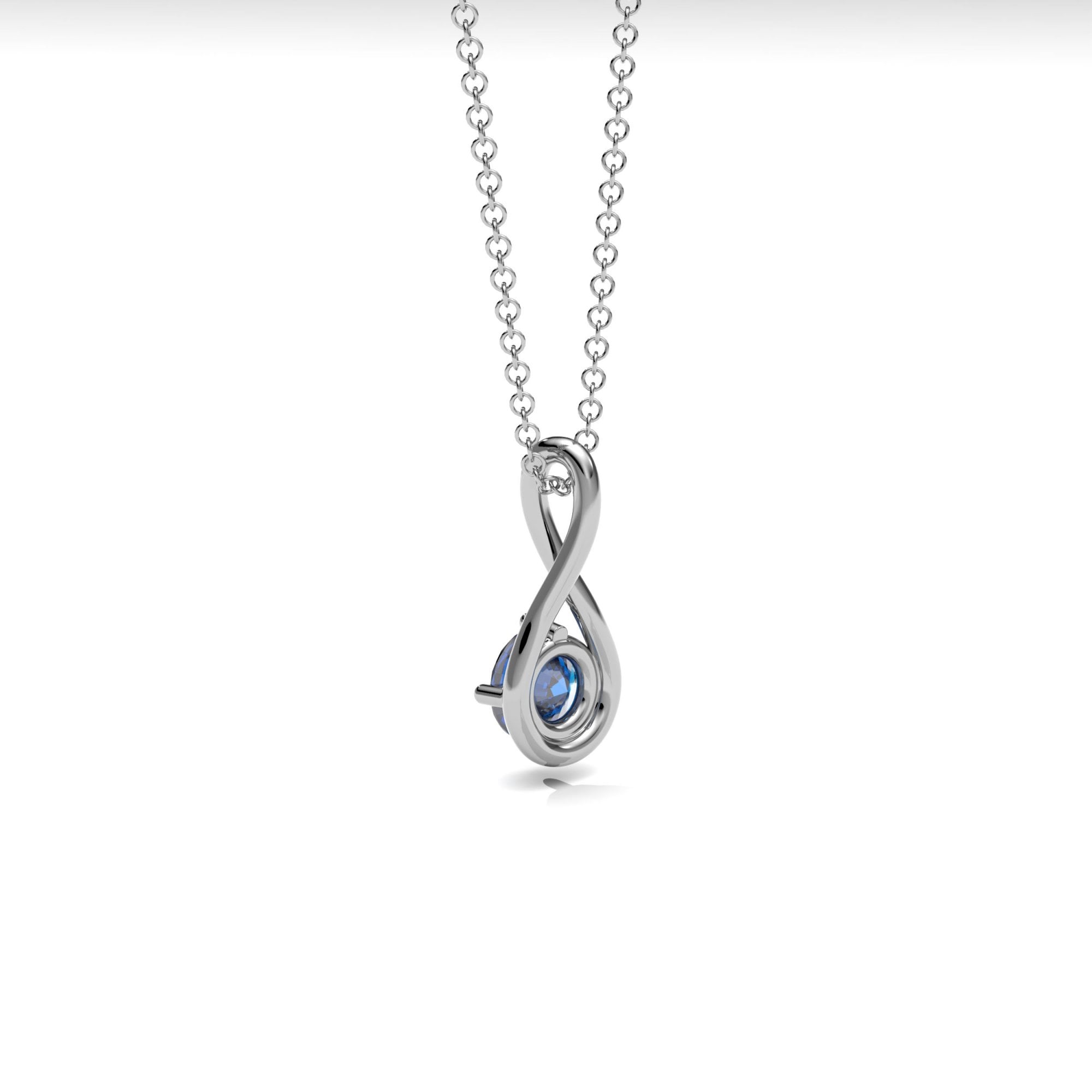 Lab Grown Sapphire Twist Necklace