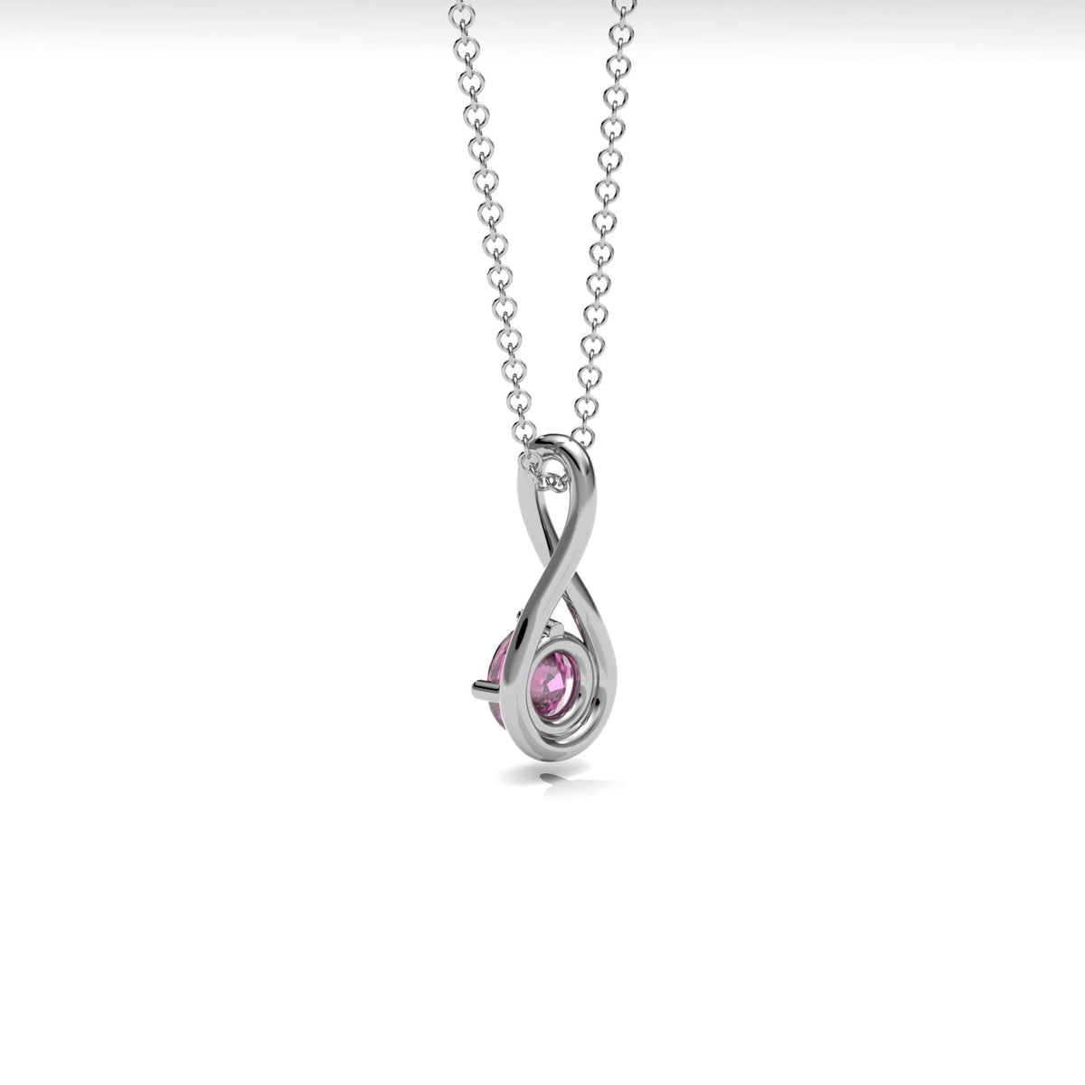 Pink Tourmaline Twist Necklace