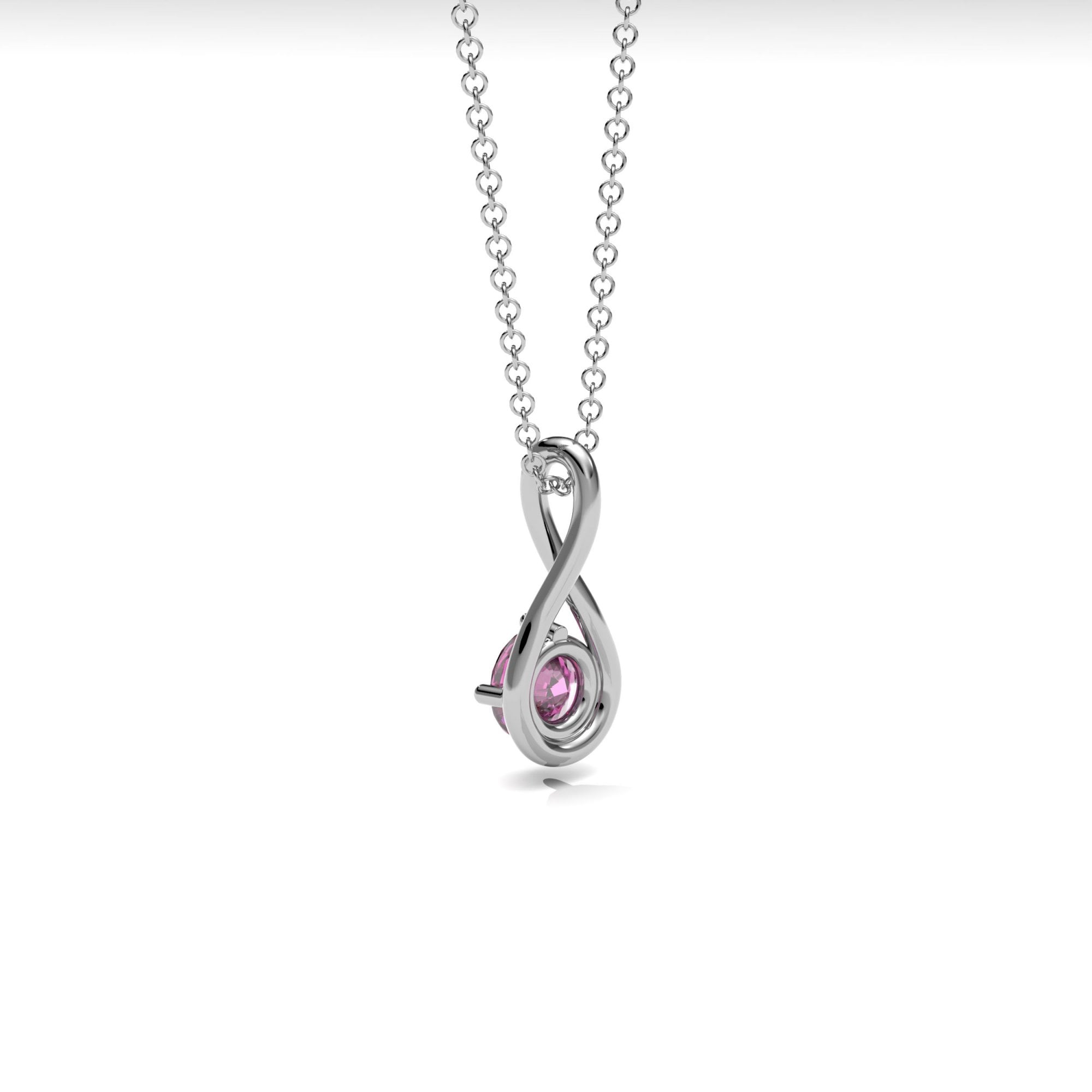 Pink Tourmaline Twist Necklace