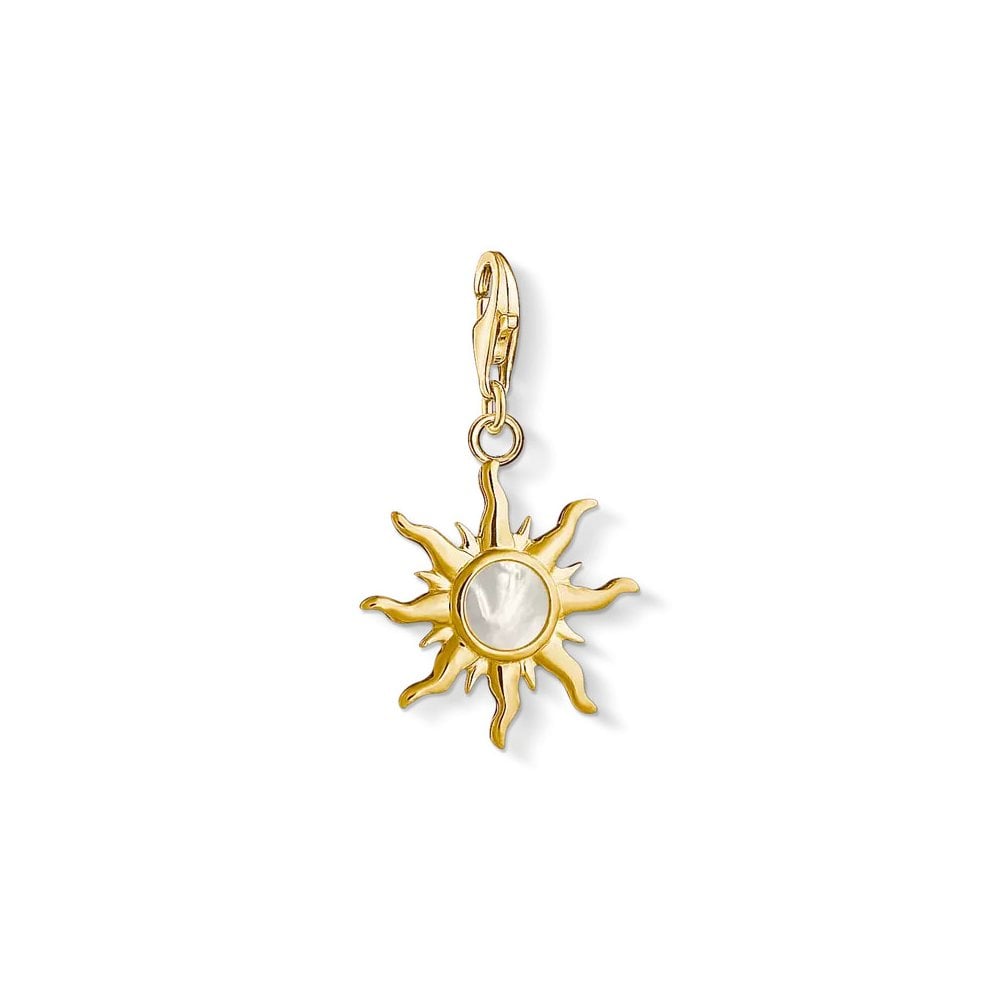 Charm Pendant Sun Mother Of Pearl Stone
