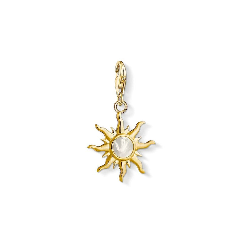 Charm Pendant Sun Mother Of Pearl Stone