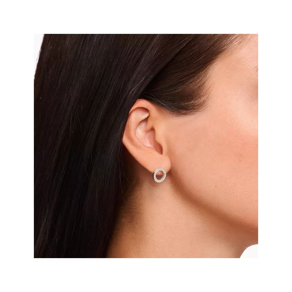 Ear Studs Large Circles Silver