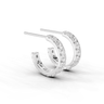 12mm Half Hoops with Round Cut Diamonds