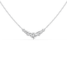 7 Stone Diamond V Shape Necklace