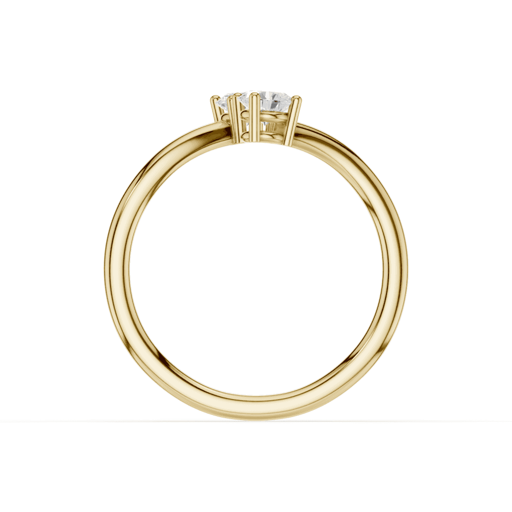 Round Cut Adjustable Toi et Moi Ring