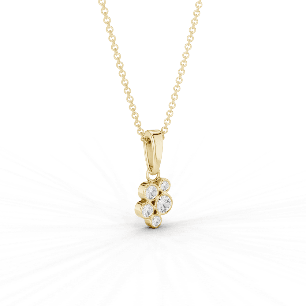 Diamond Bubble Cluster Necklace