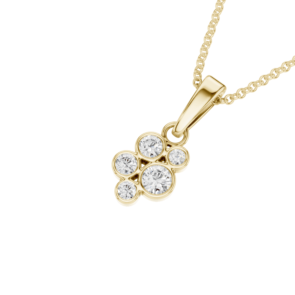 Diamond Bubble Cluster Necklace