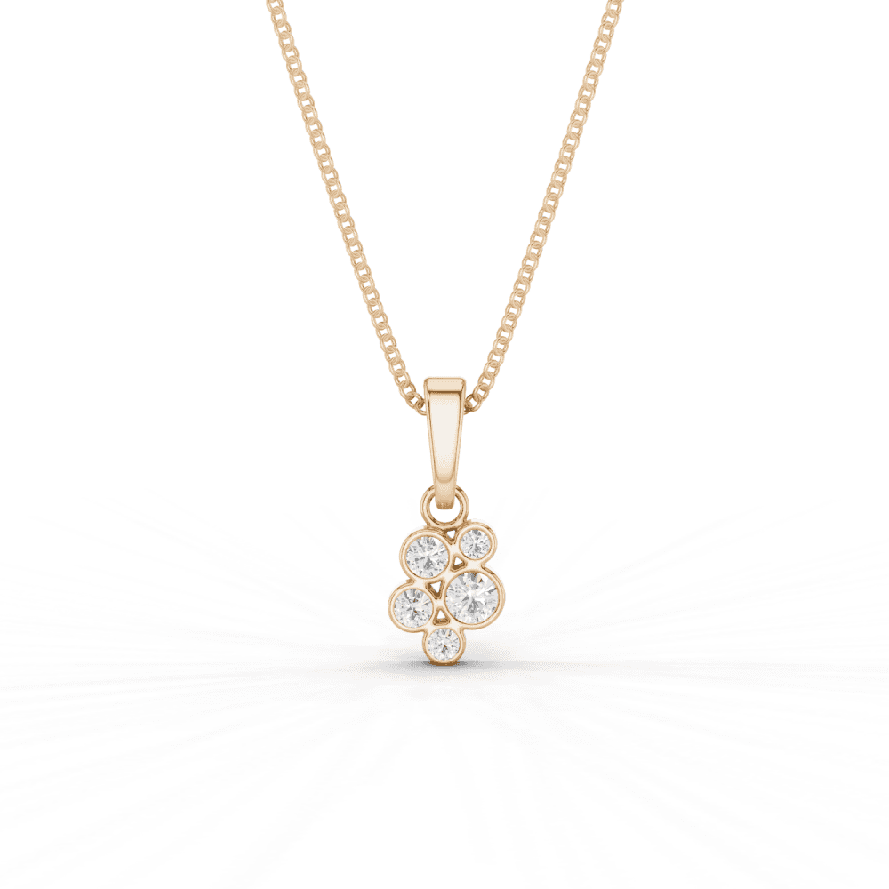 Diamond Bubble Cluster Necklace