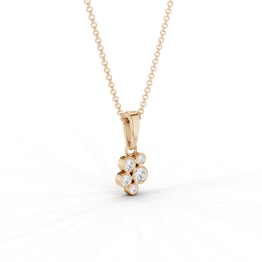 Diamond Bubble Cluster Necklace