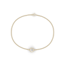Round Cut Diamond Bezel Set Floating Bracelet