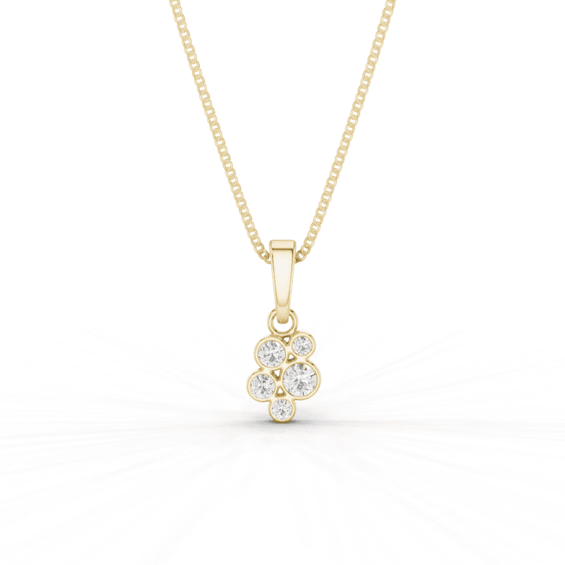 Diamond Bubble Cluster Necklace