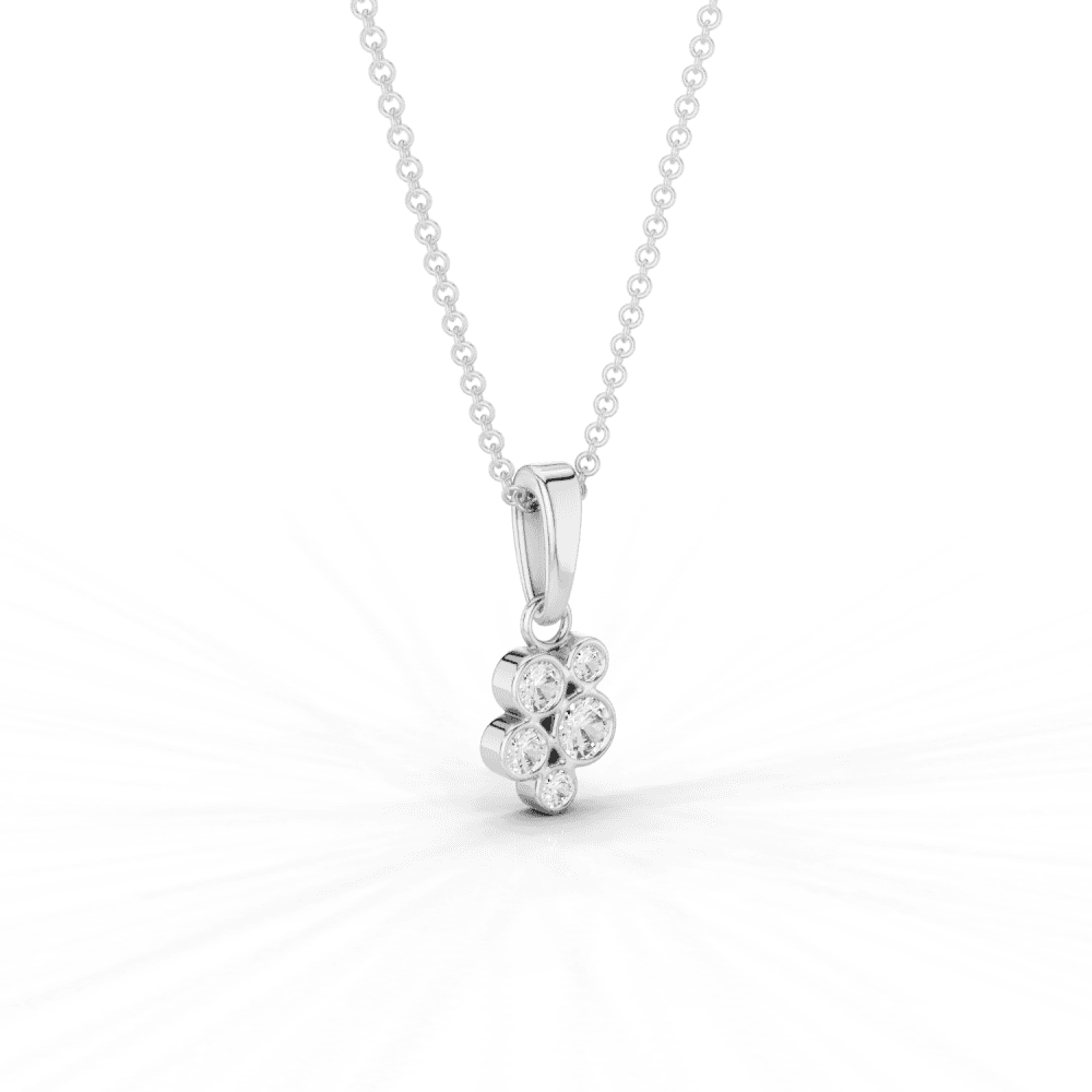 Diamond Bubble Cluster Necklace