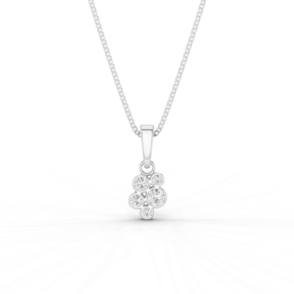 Diamond Bubble Cluster Necklace